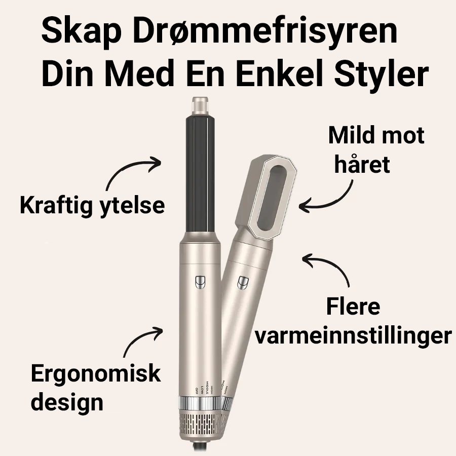 6-i-1 hårstylingsett